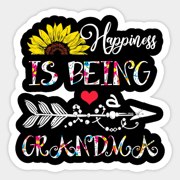 Happiness is being a grandma mothers day gift Sticker by DoorTees